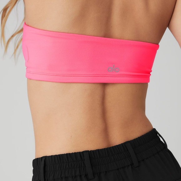 Alosoft Breeze Bandeau - Fluorescent Pink Coral NWOT - Picture 3 of 3